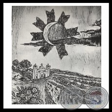 II CRECIENTE / ZUNEHMENDER MOND II - Grabado de Fabiola Adam